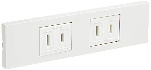 ジンボデンキ (JIMBO) 神保電器/KAGラインアップ コンセントセット(2口) ピュアホワイト(PW) KAG-2500